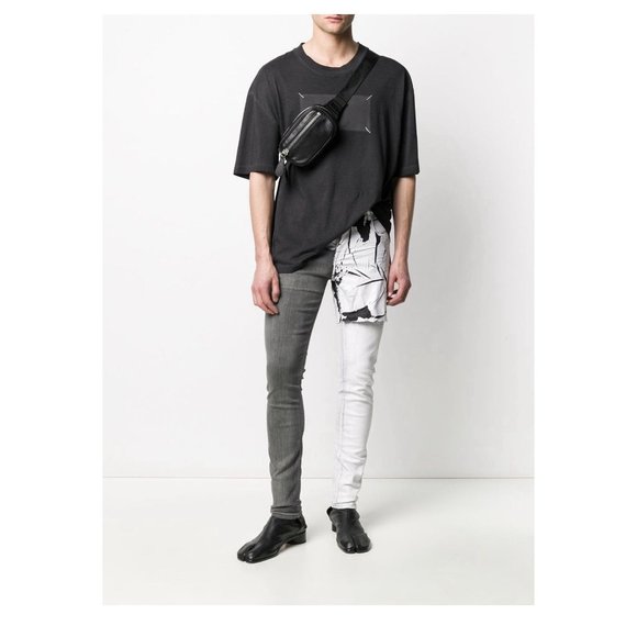 Rick Owens Denim Patchwork Skinny Jeans - Picture 2 of 10